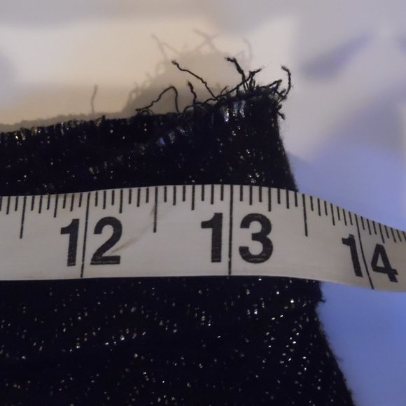 Maje France pleated black & gold tiered raw-edge Wool Blend Pockets Mini Skirt - Picture 7 of 7